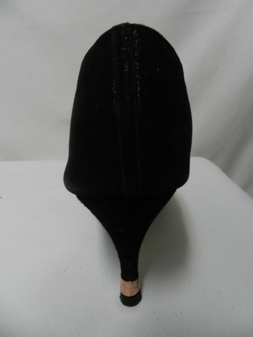 Repetto Size 39 US 8 Suede gold accent heeled ankle boots booties black shimmer - Picture 11 of 14